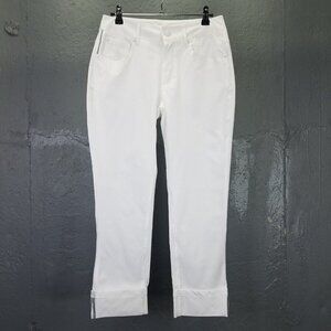 Tretorn Cropped Cuffed Pants Women's 4 Lightweight Pedal Pushers Golf White NEW